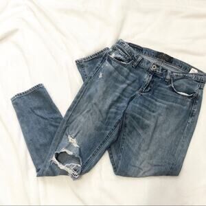 Lucky Brand Sienna Slim Boyfriend ripped Jeans 00 24 distressed denim